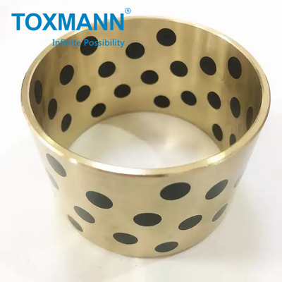 Oem Mesin Custom Precision Cnc Machining Bagian Logam Grafit Dipenuhi Tembaga Brass Bushing