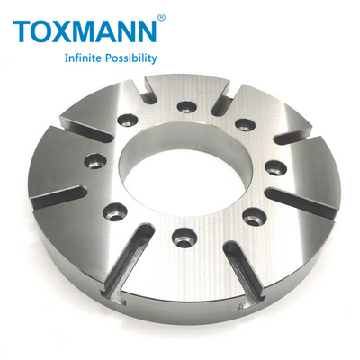 Bagian pengolahan mesin bubut CNC Plat flange baja paduan Mesin pengendalian numerik tahan lama Aksesoris pusat mesin CNC