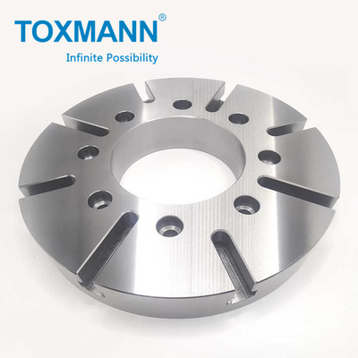 Bagian pengolahan mesin bubut CNC Plat flange baja paduan Mesin pengendalian numerik tahan lama Aksesoris pusat mesin CNC
