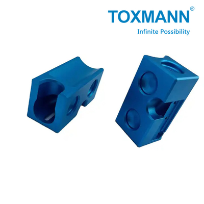 Perbaikan CNC yang disesuaikan Mesin presisi biru anodisasi Aluminium stainless steel Bagian CNC bagian logam