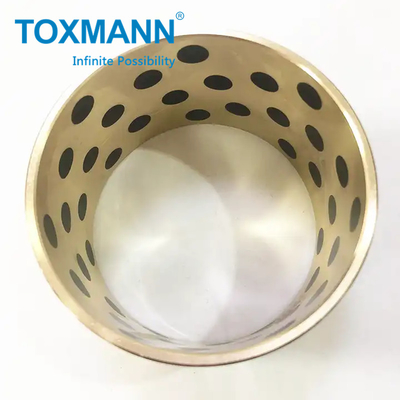 Oem Mesin Custom Precision Cnc Machining Bagian Logam Grafit Dipenuhi Tembaga Brass Bushing