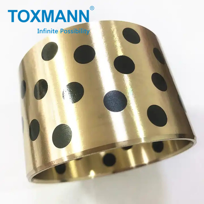 Oem Mesin Custom Precision Cnc Machining Bagian Logam Grafit Dipenuhi Tembaga Brass Bushing